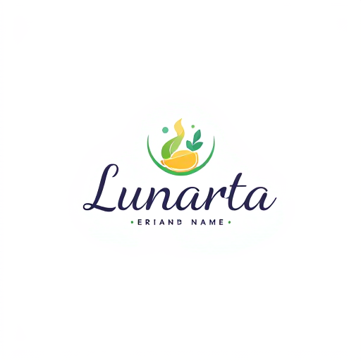 AI Design for simple, cute, contemporary, with the elegant brand name "Lunarta"