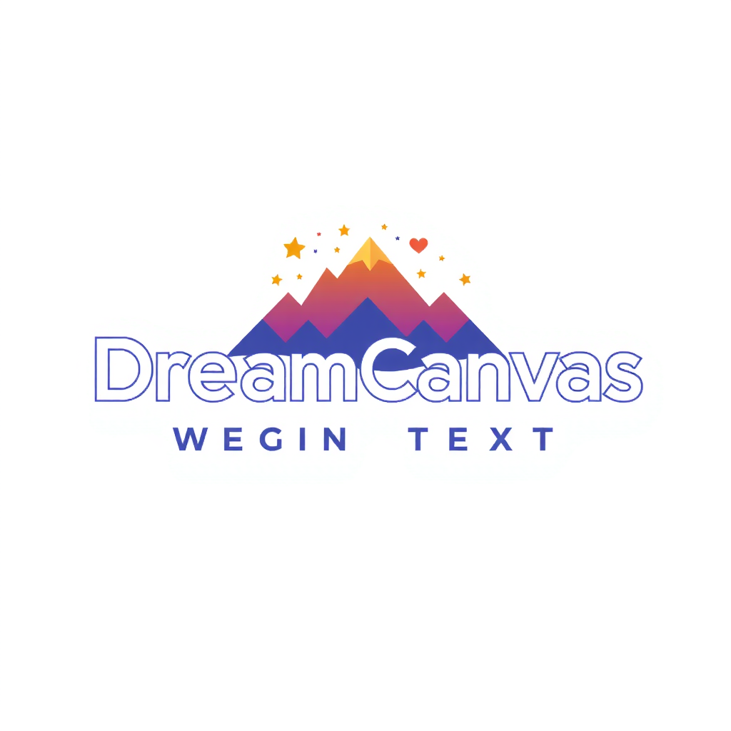 design a logo for text to image generater named DreamCanvas and make the logo bg transparent