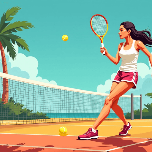 AI Design for A poster for a summer tennis torurnament in lliria
