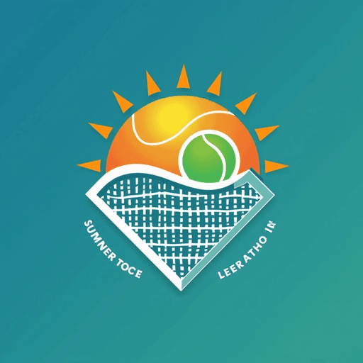 AI Design for A logo that represent a summer tennis torurnament in lliria