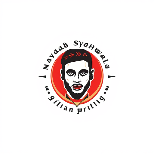 AI Design for A logo for a rapper and lyricist named Nayaab Syaahiwala known for his unique writing, he is going to use this logo for his merch
