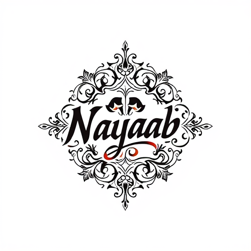 AI Design for "Craft a logo that embodies the essence of Nayaab Syaahiwala, a lyricist whose words flow like rare ink, blending poetry and rap with unmatched finesse. The design should reflect his artistry—bold yet intricate, modern yet deeply rooted in tradition. Incorporate elements that signify creativity, individuality, and the power of the written word. Think calligraphic strokes, urban aesthetics, and a touch of mystique, all coming together to create a symbol as unique as his name and craft. This logo will represent his identity and resonate with his audience through customized merchandise