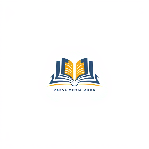 AI Design for create a book publishing company logo with the name Raksa Media Muda, a monogram logo and symbols that are simple, easy to use, easy to understand, attractive and meaningful
