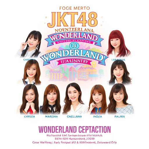 AI Design for POSTER SERTAKAN 10 MEMBER JKT48 DIANTARA NYA : GITA,CHRISTY, MARSHA, LULU, ONIEL, INDAH,FLORA, KATHRIN,FENI,GRACIA,PALING TERKEREN TERBAGUS DENGAN TEMA WONDERLAND : 13TH ANNIVERSARY CONCERT & ANNOUNCEMENT SOUSENKYO