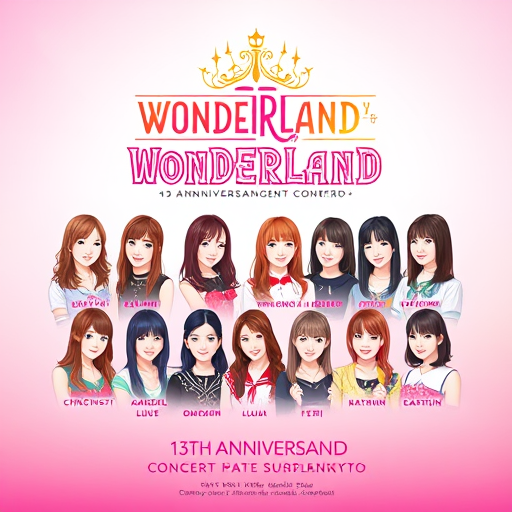 AI Design for POSTER SERTAKAN 10 MEMBER JKT48 DIANTARA NYA : GITA,CHRISTY, MARSHA, LULU, ONIEL, INDAH,FLORA, KATHRIN,FENI,GRACIA,PALING TERKEREN TERBAGUS DENGAN TEMA WONDERLAND : 13TH ANNIVERSARY CONCERT & ANNOUNCEMENT SOUSENKYO