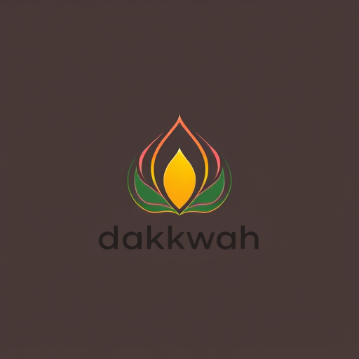AI Design for logo Kemah dakwah lebih minimalis dan terdapat tulisan Kemah dakwah