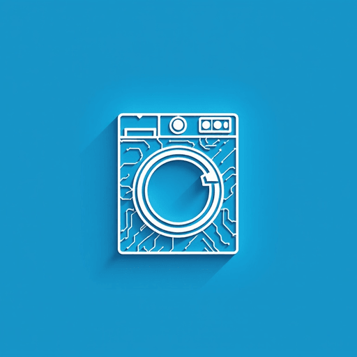 AI Design for 1. Main Elements: Incorporate digital or futuristic elements to symbolize advanced technology, such as a digital circuit pattern subtly integrated into the shape of a washing machine or water droplets. Include traditional laundry symbols like a washing machine or bubbles. 2. Color Palette: Use a combination of blues (to convey cleanliness and trust), whites (to represent purity and freshness), and golds (to signify luxury and high quality). 3. Font Style: Use a sleek, modern sans-serif font that is easy to read and gives a sense of innovation and sophistication. 4. Overall Design: The logo should be clean and minimalistic, balancing technology and traditional laundry symbols to create a unique and memorable brand identity. The composition should be balanced, ensuring the logo looks good on various platforms and materials, from business cards to websites.
