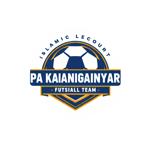 AI Design for Make logo contain image of ball, text "PA KARANGANYAR FUTSAL TEAM" WITH ISLAMIC COURT NUANCE