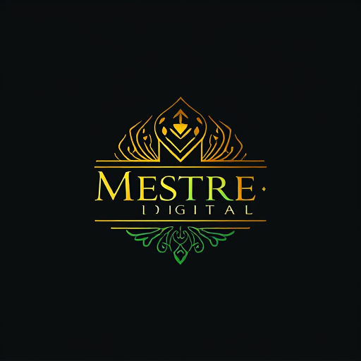 AI Design for a logo for an digital marketing Instagram profile named "Mestre do Digital BNSS" Logo must be fancy, with money and stuff like that. Black, Gold and Green colors