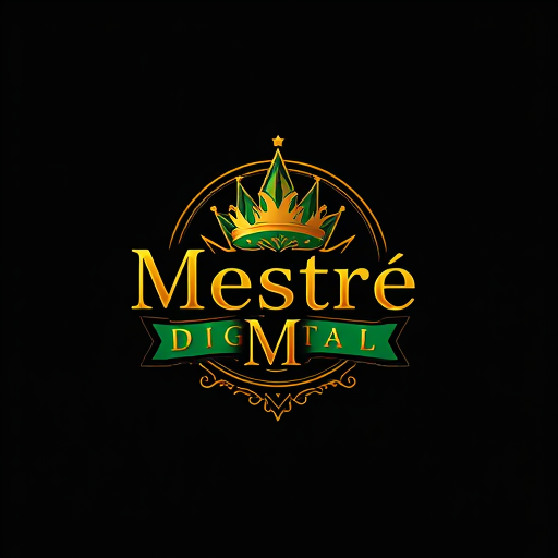 AI Design for a logo for an digital marketing Instagram profile named "Mestre do Digital BNSS" Logo must be fancy, with money and stuff like that. Black, Gold and Green colors