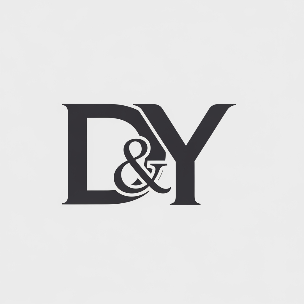 AI Design for i want a combined initial logo of two intials 'D&Y'