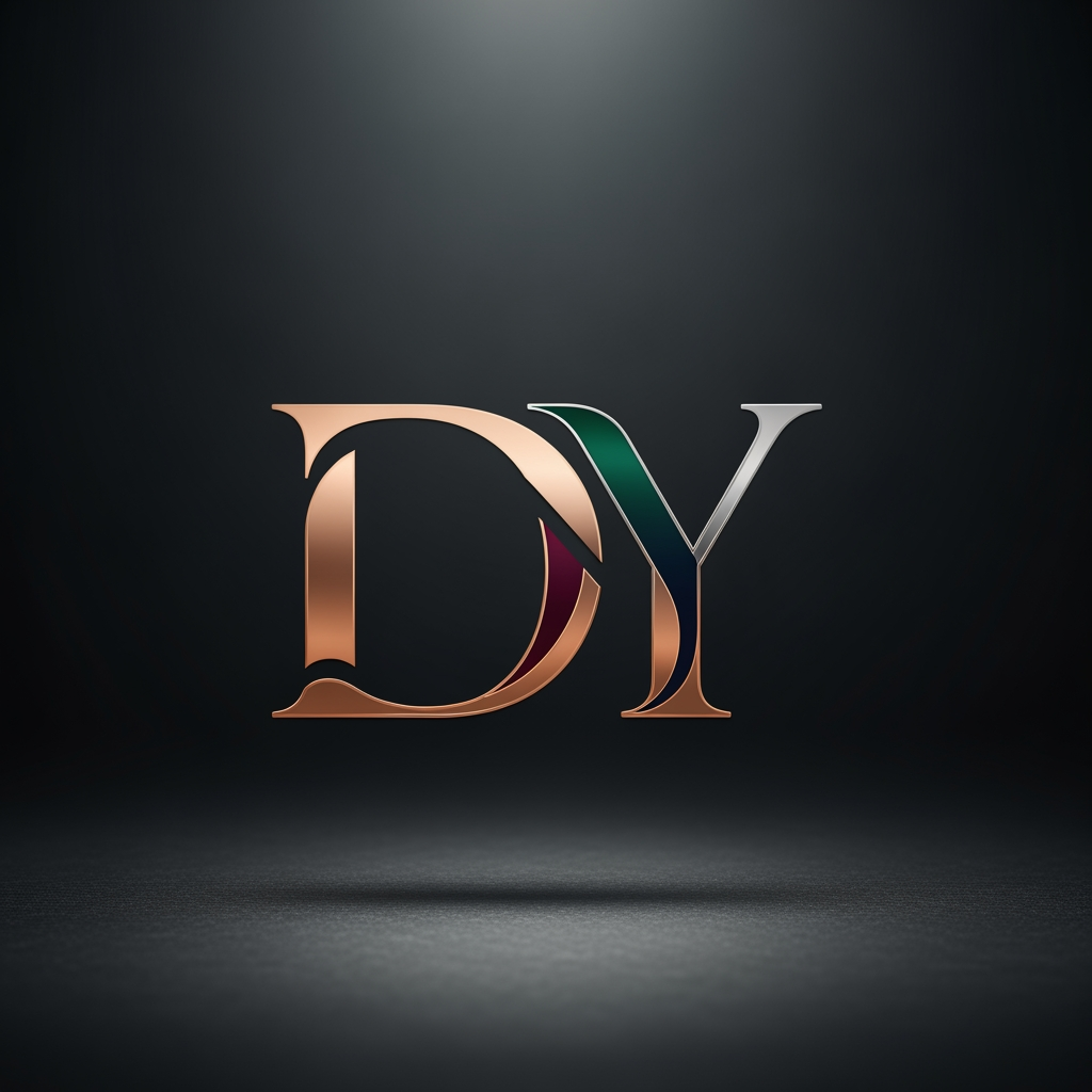 AI Design for i want a combined initial logo of two intials 'DY' elegent , luxury