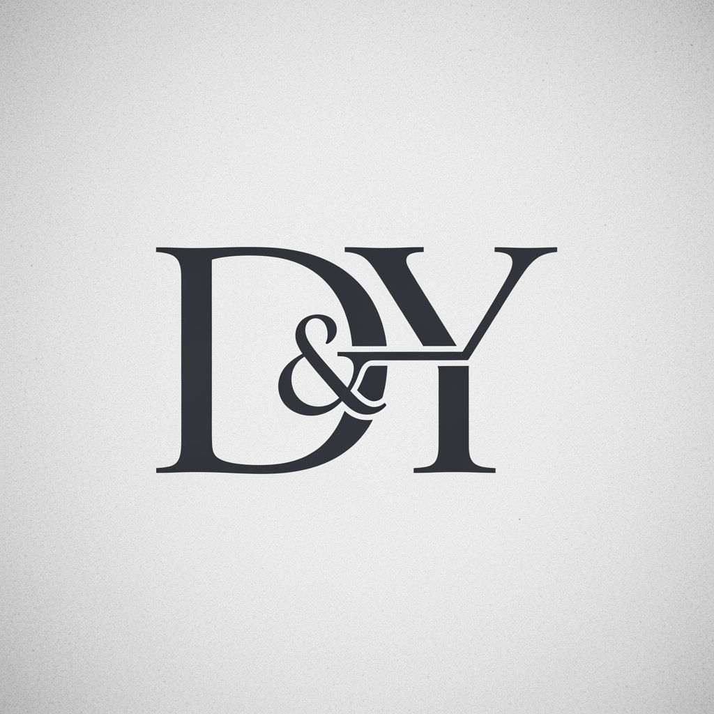 AI Design for i want a combined initial logo of two intials 'D&Y'