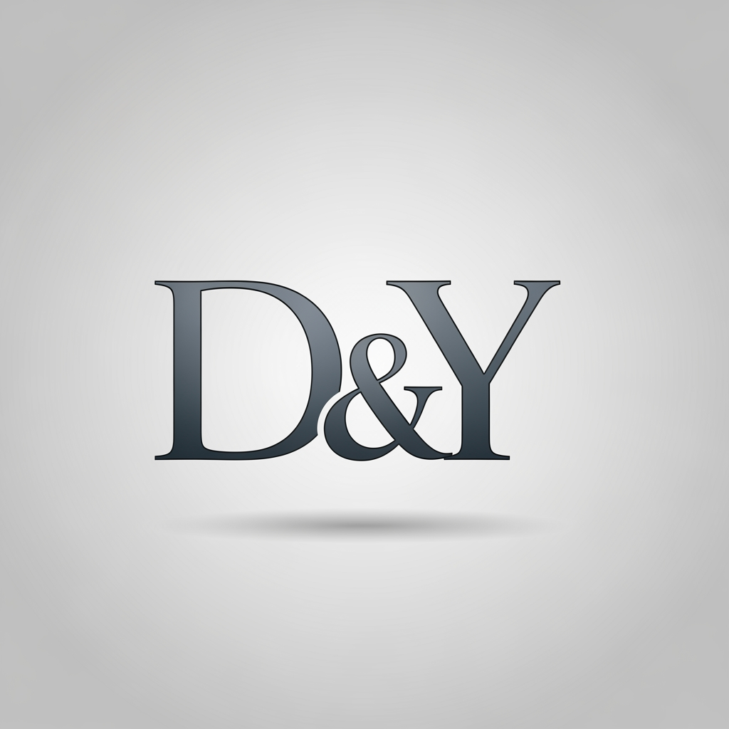 AI Design for i want a combined initial logo of two intials 'D&Y'