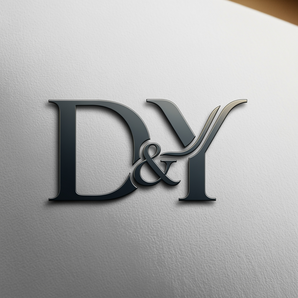 AI Design for i want a combined initial logo of two intials 'D&Y'