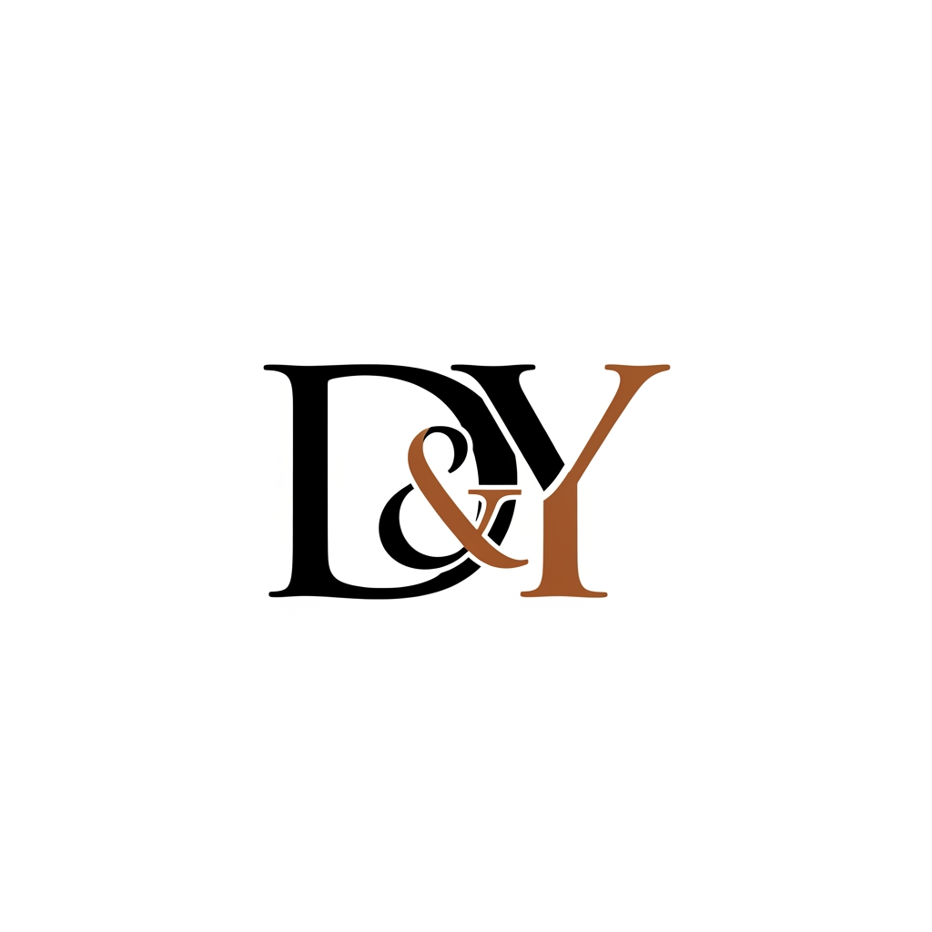 AI Design for i want a combined initial logo of two intials 'D&Y'