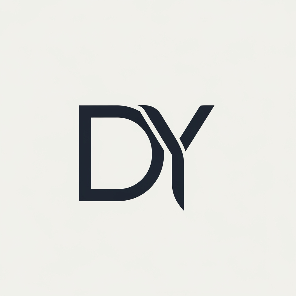 AI Design for i want a combined initial logo of two intials 'DY'