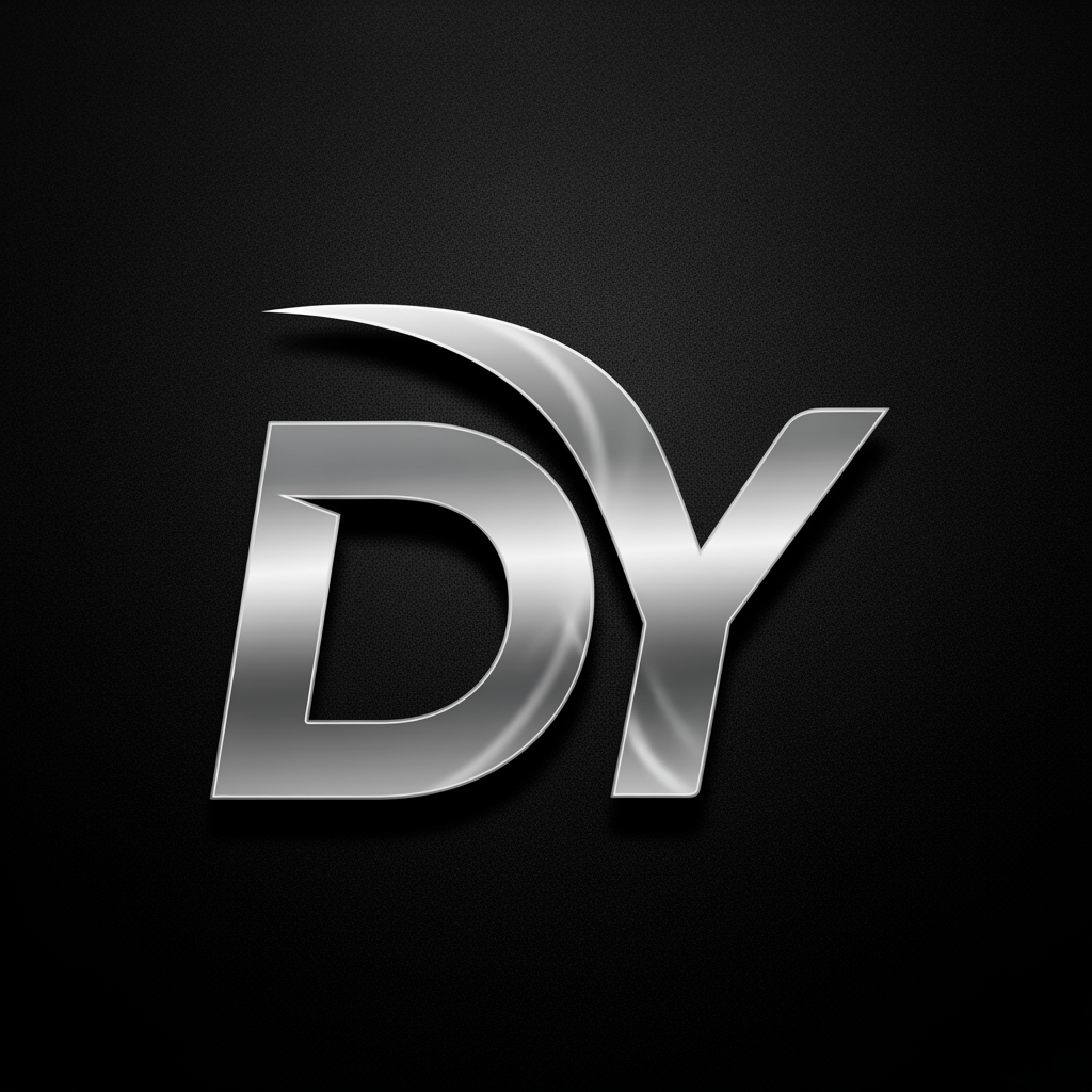 AI Design for i want a combined initial logo of two intials 'DY'