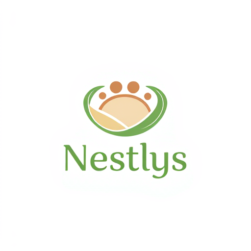 AI Design for Design Elements:A soft, flowing nest icon, with intertwining lines for a comforting and inviting look.Inside the nest, a diaper bag silhouette, designed with playful yet modern details like rounded edges and visible compartments, symbolizing practicality and style.The brand name "Nestlys" in bold, slightly rounded typography, balancing energy and approachability.Color Scheme:Main Colors:Forest Green (#228B22): Reflecting growth, trust, and nature.Muted Beige-Red (#B26D4C): A warm, sophisticated accent that conveys care and elegance.Supporting Colors:Soft Gray (#A9A9A9): Neutral and professional for balance.Warm White (#FAF3F0): Clean and soft, enhancing the family-friendly feel.Symbolism:The nest conveys safety and comfort for families, while the modern diaper bag icon emphasizes functionality and adventure.