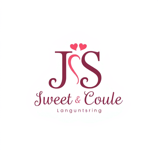 AI Design for Sweet Couple Text logo with J loves S Symbol