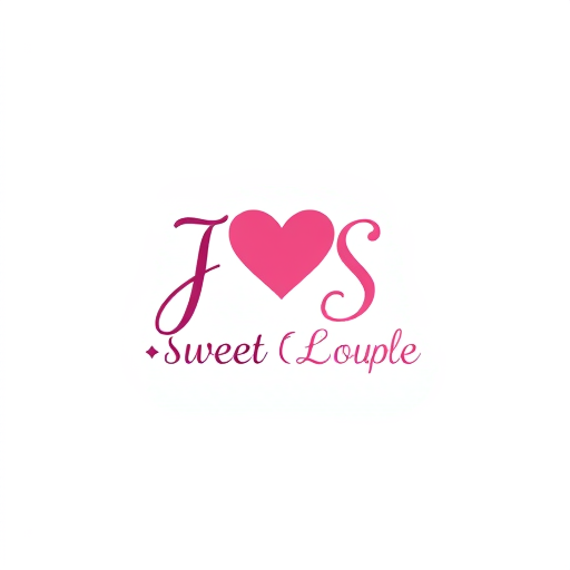 AI Design for Sweet Couple Text logo with J loves S Symbol