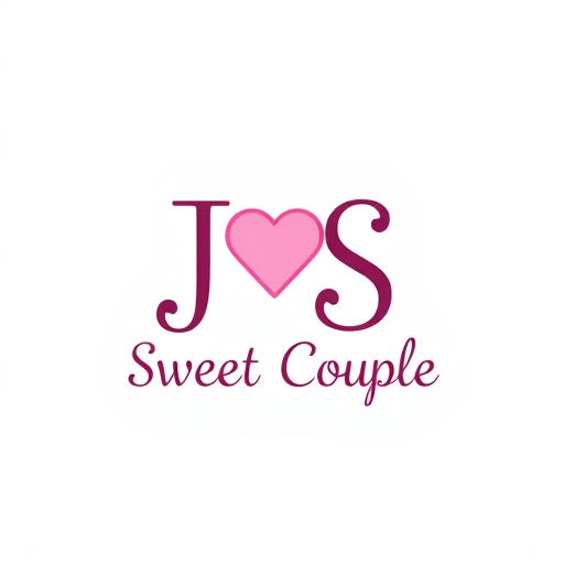 AI Design for Sweet Couple Text logo with J loves S Symbol