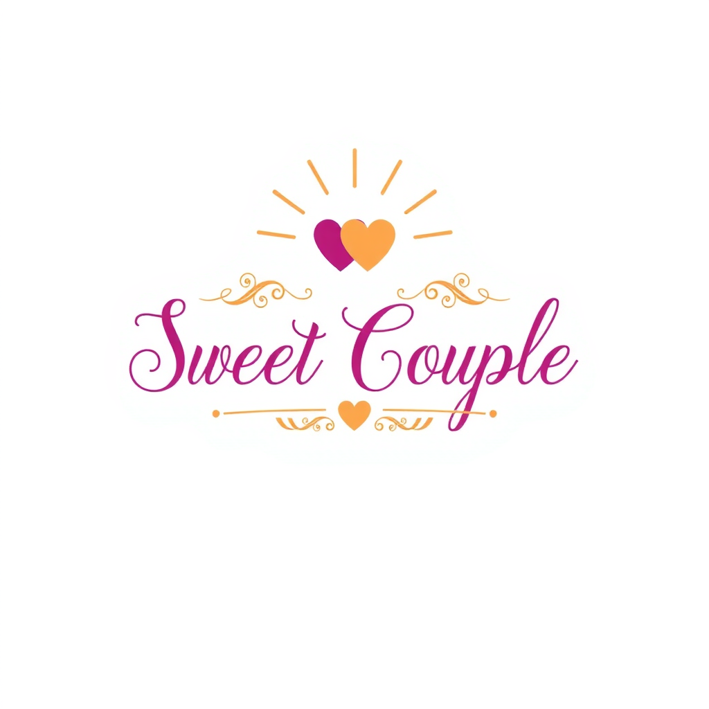 AI Design for Sweet Couple text with "J" loves "S" symbols