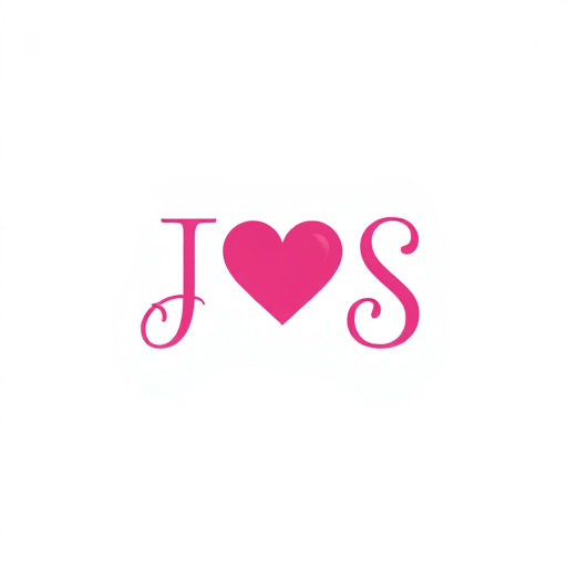 AI Design for Sweet Couple Text with J loves S Symbol