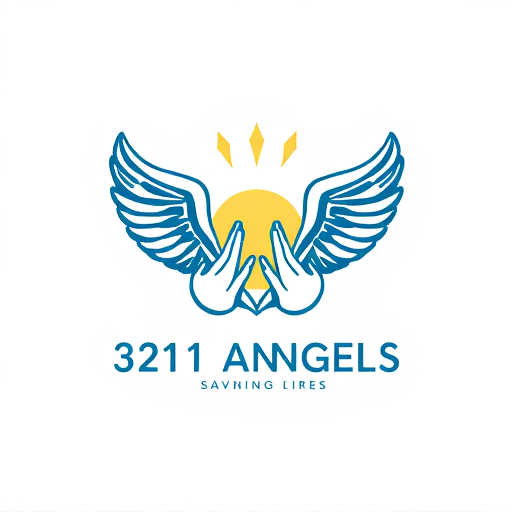 AI Design for 321 ANGELS with two hands saving life