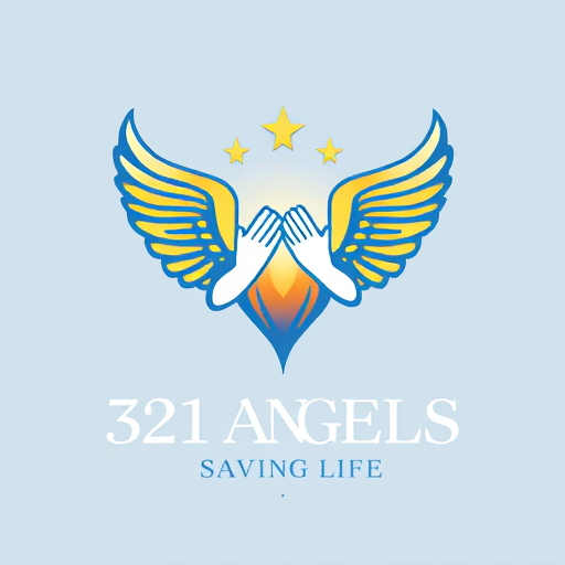AI Design for 321 ANGELS with two hands saving life
