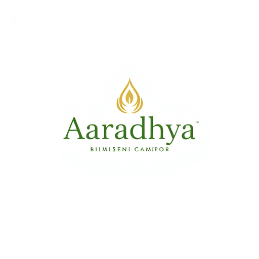 AI Design for Logo Design Prompt for Aaradhya Bhimseni Camphor:Create a logo for "Aaradhya" featuring its flagship product, Bhimseni Camphor. The logo should convey purity, spirituality, and healing properties. The design should incorporate elements symbolizing freshness, calmness, and traditional wellness.Font: Use a clean, elegant font for "Aaradhya" that blends modernity with a touch of tradition.Color Palette: Consider calming colors like soft blues, whites, or greens, with hints of gold to evoke a sense of premium quality.Symbolism: Include subtle representations of camphor, such as a stylized leaf, a delicate flame, or abstract smoke swirls, symbolizing the soothing and aromatic essence of Bhimseni Camphor.Feel: The logo should feel serene, pure, and trustworthy, representing the natural and spiritual benefits of the product. Aim for a balance of minimalism and heritage.