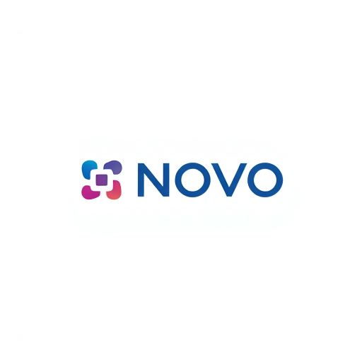 AI Design for generate a logo for ERP company named As NOVO which is an social media platform