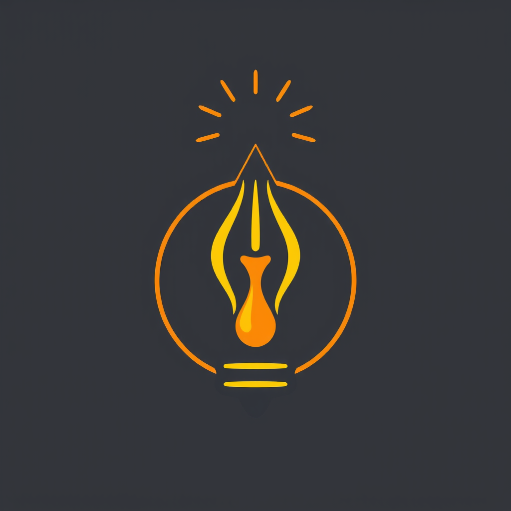 AI Design for Buatkan lebih keren, gabungan huruf R dengan Lampu pijar sebagai lubang huruf R nya