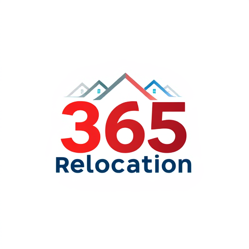AI Design for Design a logo for a relocation company helping people move home and relocate to different countries called 365 Relocationuse only 2 colors from red, black, blue, grey preferredCan you generate a logo?the slogan is : Easy. Efficient. Economical.