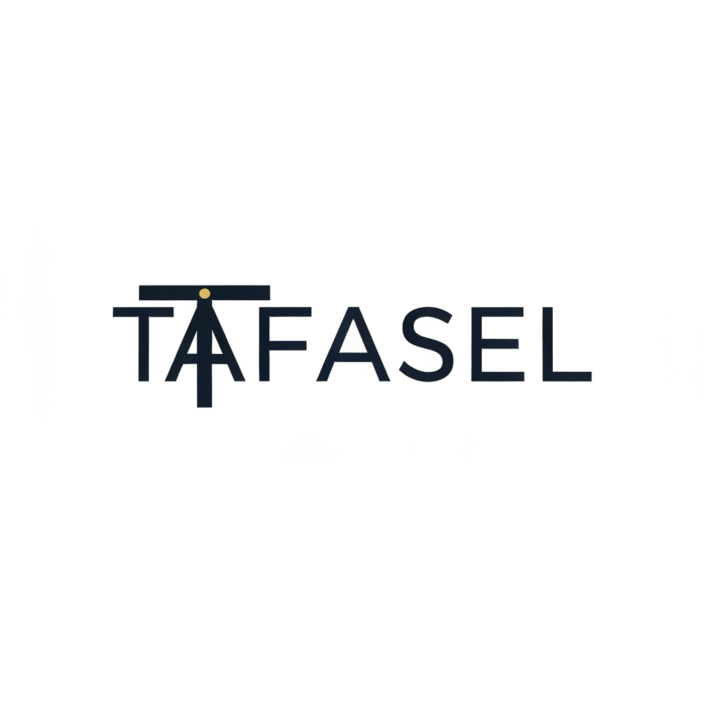 Design a modern, minimalist wordmark logo for a general contracting company named “TAFASEL”.
The logo must be text-based only, using the word TAFASEL as the full logo.
Focus on the first letter “T” by giving it a subtle, clever modification that reflects construction or engineering (e.g., structural balance, beam alignment, modular connection, or architectural form), without making it complex or decorative.
The “T” should feel integrated, strong, and slightly distinctive, but still clean and professional.
Style & Direction:
Minimalist, corporate, high-end
Clean geometry, sharp edges, precise spacing
Inspired by engineering, structure, and stability
No icons, no symbols, no extra graphics — only typography
Colors:
Use deep, rich tones (not light colors) such as:
Dark navy
Charcoal black
Deep steel blue
Subtle metallic gold accent (optional, very minimal)
Avoid bright or washed-out colors
Background:
Pure white background only
Typography:
Custom sans-serif or geometric font
Balanced letter spacing
Slight bold weight to reflect strength and reliability
Output:
Centered composition
High resolution
Flat design (no mockups, no shadows, no textures)
Clean vector-style appearance