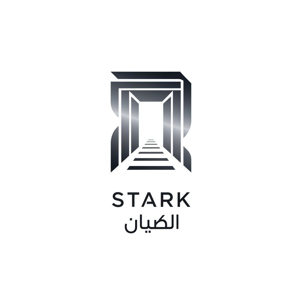 AI Design for Create a world-class futuristic logo for "STARK | ستارك".
Design an ultra-minimal abstract portal symbol using only a few geometric elements.
The symbol should represent:
- Innovation
- Future infrastructure
- Smart engineering
- Advanced automation
The design must appear:
- Elegant
- Intelligent
- Mysterious
- Corporate
Use clean geometry and subtle negative space.
Include the typography:
STARK
ستارك
Create only a raw vector-style logo on a white background.
No effects.
No shadows.
No mockups.