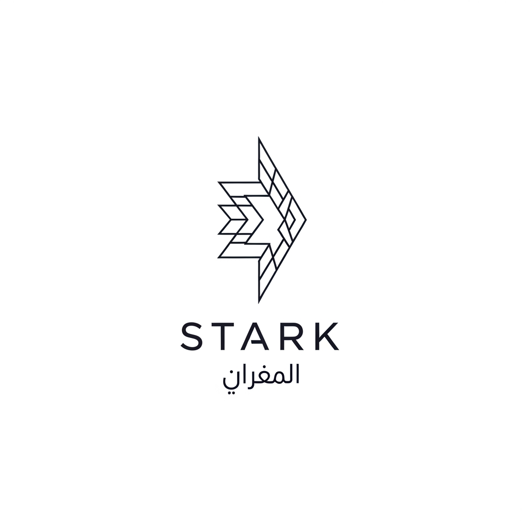 AI Design for Create a futuristic corporate logo for "STARK | ستارك".
Design an abstract symbol that creates a subtle time-shift illusion using only simple geometric forms.
The logo should communicate:
- Future engineering
- Intelligent energy
- Innovation
- Precision
Design style:
Ultra minimal,
optical illusion,
clean geometry,
luxury industrial branding.
Output:
Flat vector logo,
pure white background,
no gradients,
no shadows,
no textures.