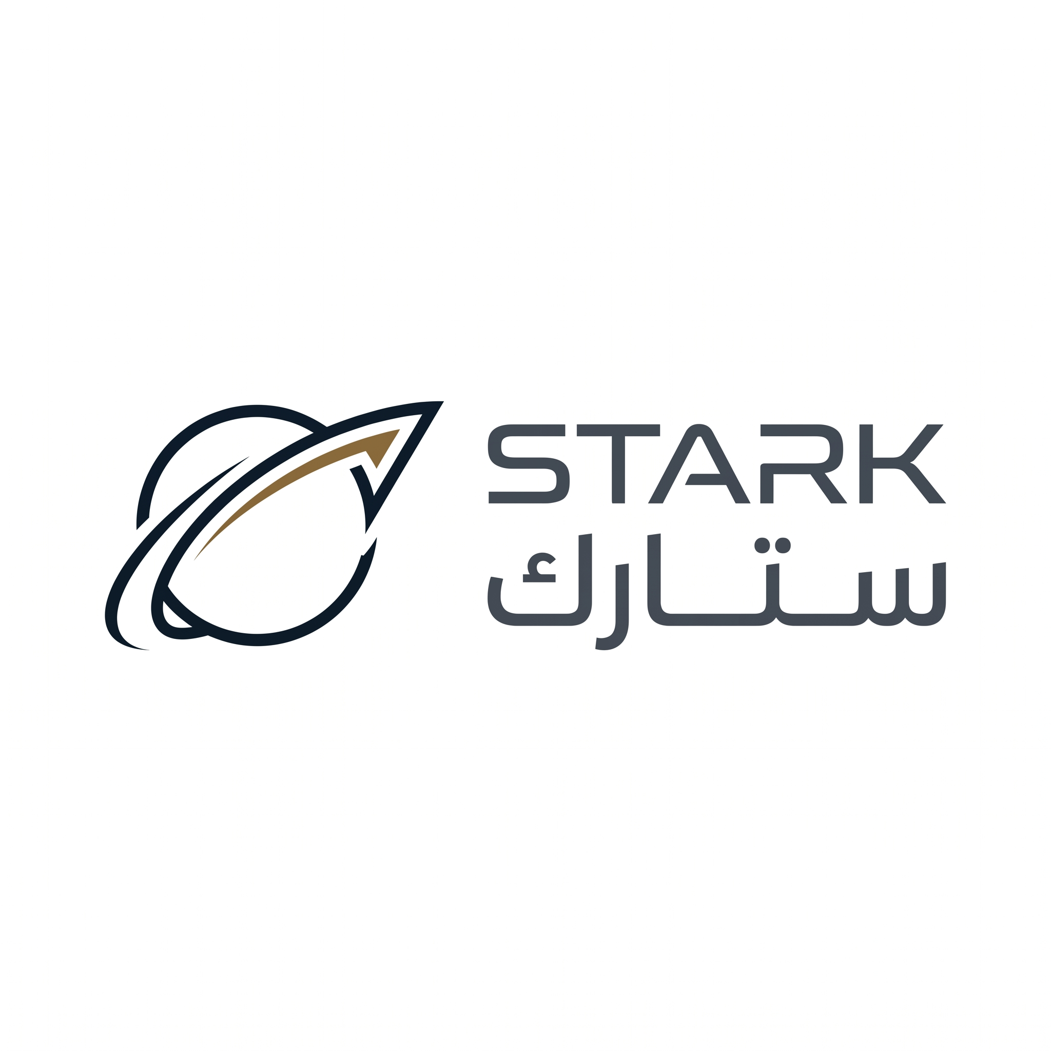 AI Design for Design a world-class futuristic minimalist logo for "STARK | ستارك".
Create a unique abstract symbol inspired by a silent trajectory moving through space — represented by a single elegant geometric path or a subtle directional form.
The symbol should embody:
- Precision
- Innovation
- Intelligence
- Motion
- Quiet confidence
The design must be:
- Extremely simple
- Elegant
- Futuristic
- Memorable
- Timeless
Design language:
Ultra-minimal geometry,
subtle directional movement,
perfect proportions,
refined negative space,
inspired by aerospace identity systems, luxury industrial brands, and next-generation technology companies.
The symbol should feel like a premium global engineering and technology corporation from the future.
Avoid:
- Lightning bolts
- Gears
- Buildings
- Circuit patterns
- Electronic icons
- Traditional engineering symbolism
- Complex or decorative shapes
Color palette:
- Deep Midnight Blue (#0B1623)
- Gunmetal Gray (#39424E)
- Dark Antique Gold (#8A6A3D)
Use Deep Midnight Blue as the primary color, Gunmetal Gray for supporting elements, and Dark Antique Gold as a subtle premium accent.
Typography:
Create a custom futuristic sans-serif wordmark for "STARK" with elegant spacing and engineered proportions.
Include the Arabic name "ستارك" in a matching contemporary style.
Presentation:
Raw logo concept only,
pure white background,
flat vector artwork,
no shadows,
no mockups,
no gradients,
no textures,
no 3D effects.
