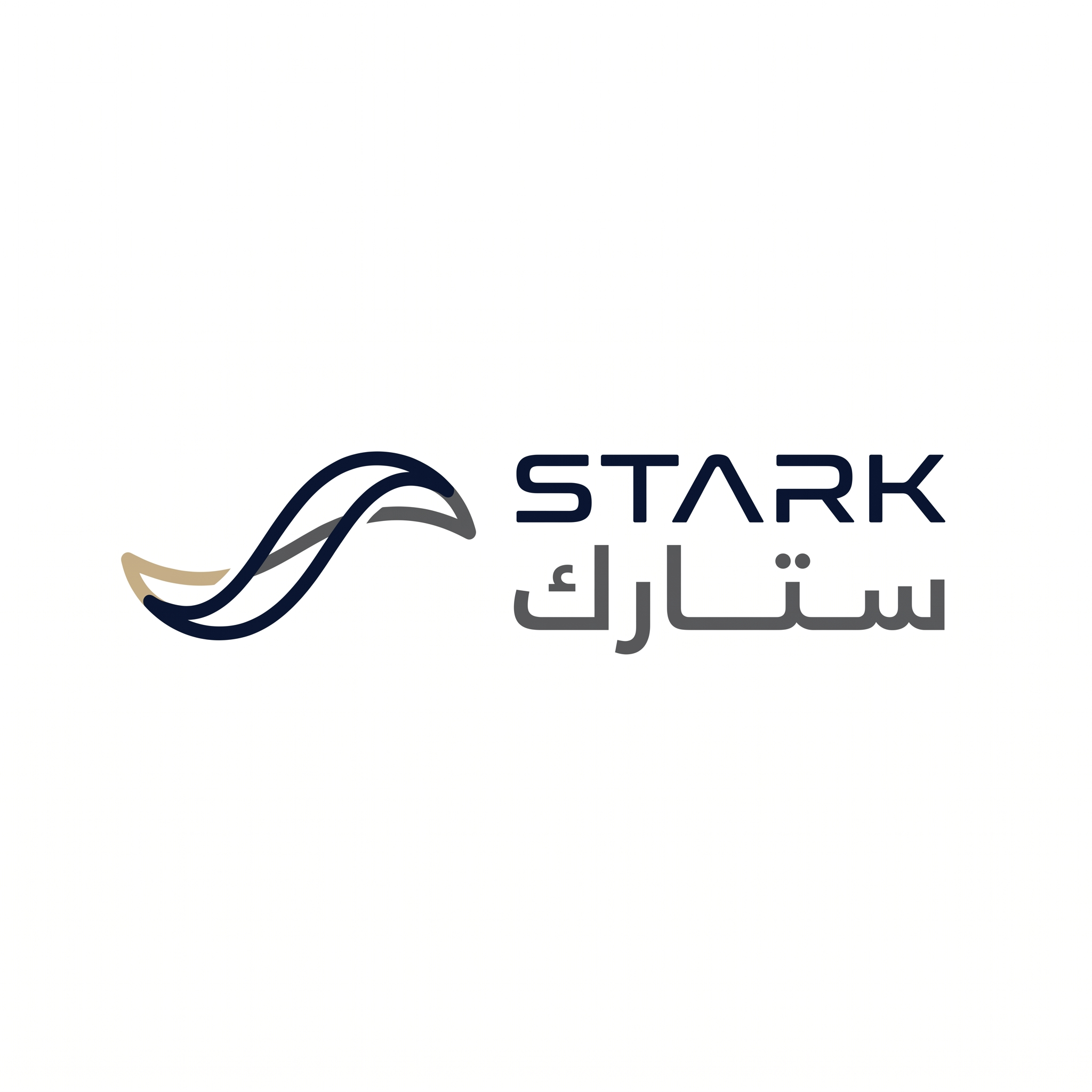 AI Design for Design a world-class futuristic minimalist logo for "STARK | ستارك".
Create a unique abstract symbol inspired by a silent energy pulse traveling through space — represented by a single elegant geometric motion or a minimal flowing form.
The symbol should embody:
- Precision engineering
- Intelligent energy
- Advanced technology
- Innovation
- Quiet confidence
The design must be:
- Extremely simple
- Elegant
- Futuristic
- Memorable
- Timeless
Design language:
Ultra-minimal line geometry,
subtle sense of motion,
balanced proportions,
refined negative space,
inspired by aerospace identity systems and next-generation industrial branding.
The logo should feel like a premium global engineering and technology corporation from the future.
Avoid:
- Lightning bolts
- Gears
- Buildings
- Circuit patterns
- Electronic icons
- Traditional engineering symbolism
- Overly complex shapes
Color palette:
- Deep Midnight Navy (#0D1B2A)
- Dark Titanium Gray (#4A5563)
- Muted Champagne Gold (#B08D57)
Use the navy color as the primary brand color, titanium gray for secondary details, and subtle champagne gold accents to create a premium and sophisticated identity.
Typography:
Create a custom futuristic sans-serif wordmark for "STARK" with wide spacing and clean engineered proportions.
Include the Arabic name "ستارك" in a matching contemporary style.
Presentation:
Raw logo concept only,
pure white background,
flat vector artwork,
no shadows,
no mockups,
no gradients,
no textures,
no 3D effects.