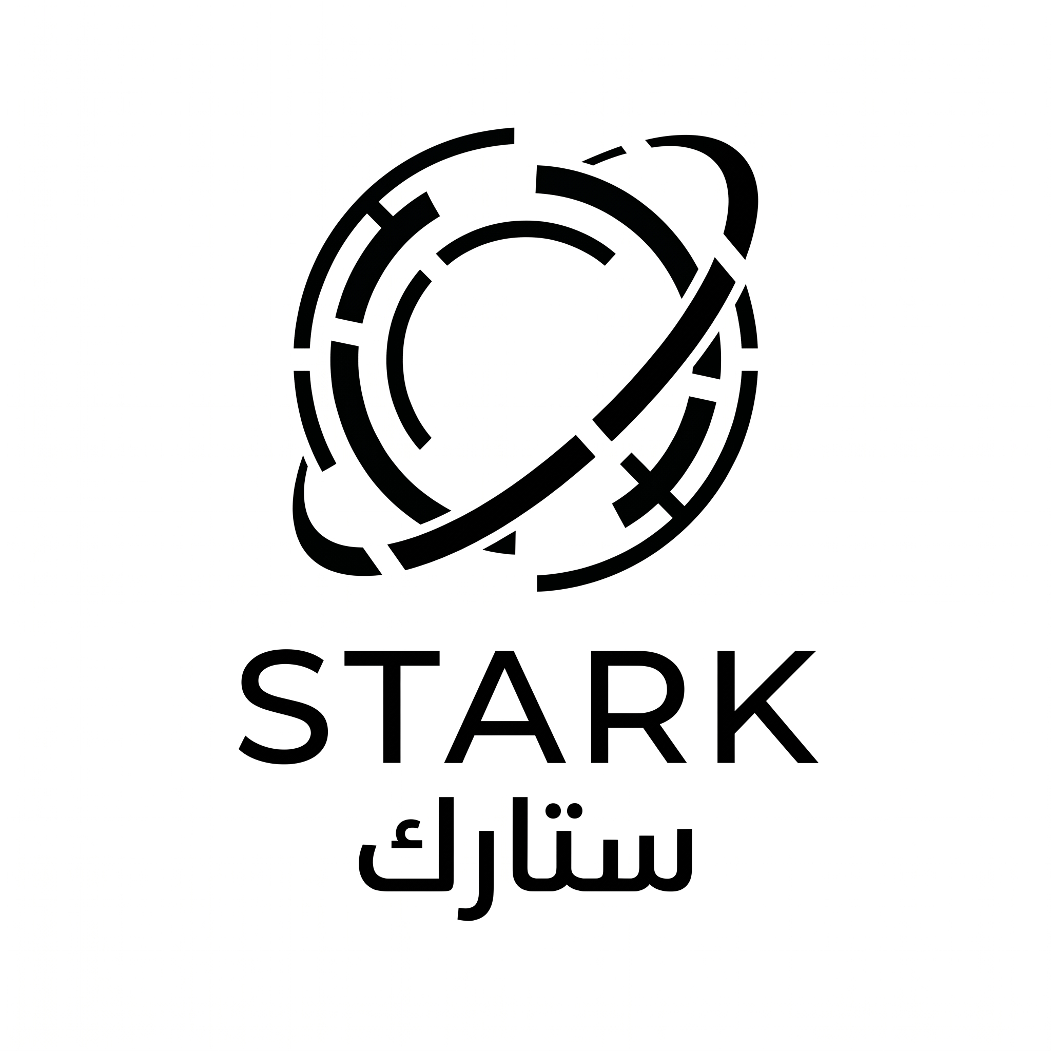 AI Design for Create an ultra-premium logo for "STARK | ستارك".
Design an abstract orbital symbol made from separated geometric fragments that imply motion and connection.
The symbol should communicate:
- Innovation
- Automation
- Future engineering
- Infinite progress
Style:
Space-age minimalism,
architectural geometry,
negative space,
clean vector design.
Output:
Raw logo only,
pure white background,
no gradients,
no textures,
no shadows.