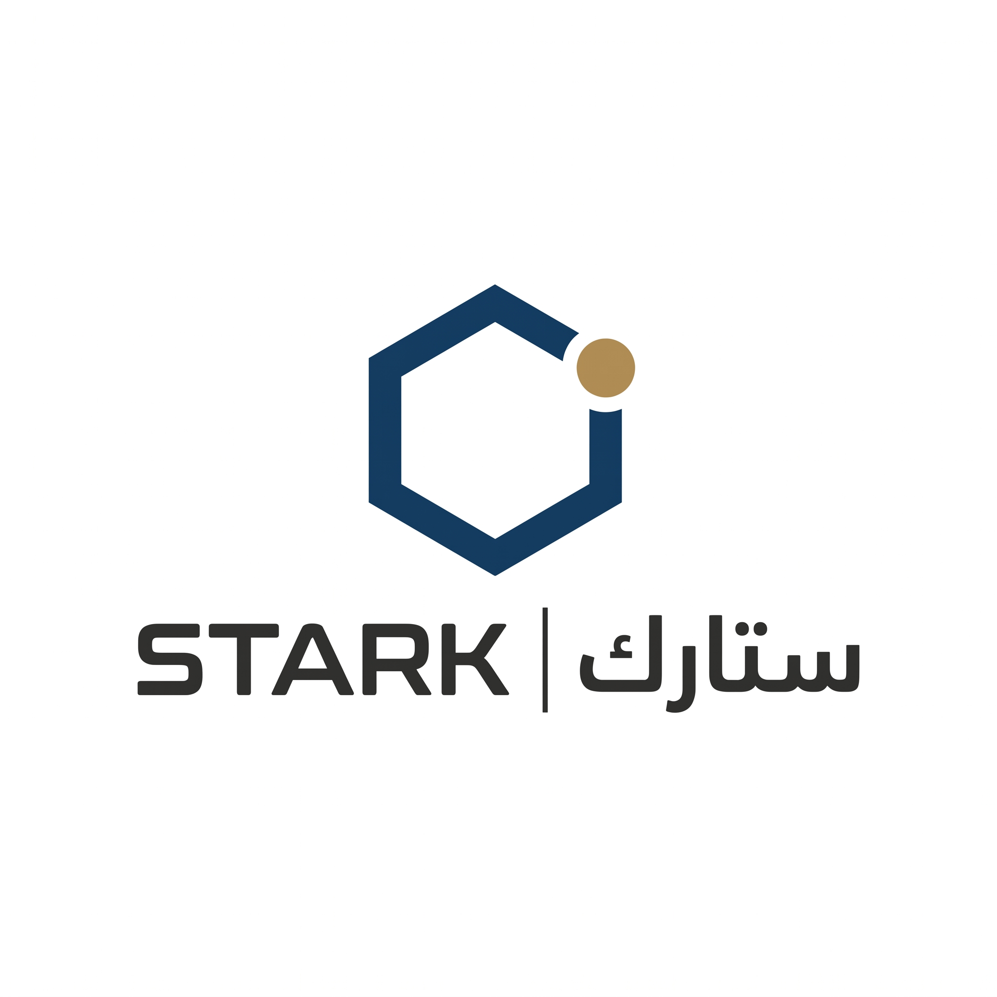 AI Design for Create a premium corporate logo for "STARK | ستارك".
Design an ultra-minimal symbol using one geometric shape and one offset point.
The displaced point should symbolize:
- Smart systems
- Innovation
- Future engineering
- Advanced thinking
The logo should feel:
- Elegant
- Intelligent
- Luxurious
- Memorable
Design language:
Minimalism,
perfect spacing,
Swiss-inspired corporate branding.
Color palette:
- Deep Graphite (#262626)
- Dark Sapphire (#153A63)
- Muted Gold (#B0894F)
Typography:
Modern geometric typography for "STARK" and Arabic "ستارك".
Output:
Raw vector logo,
white background,
no shadows,
no mockups.