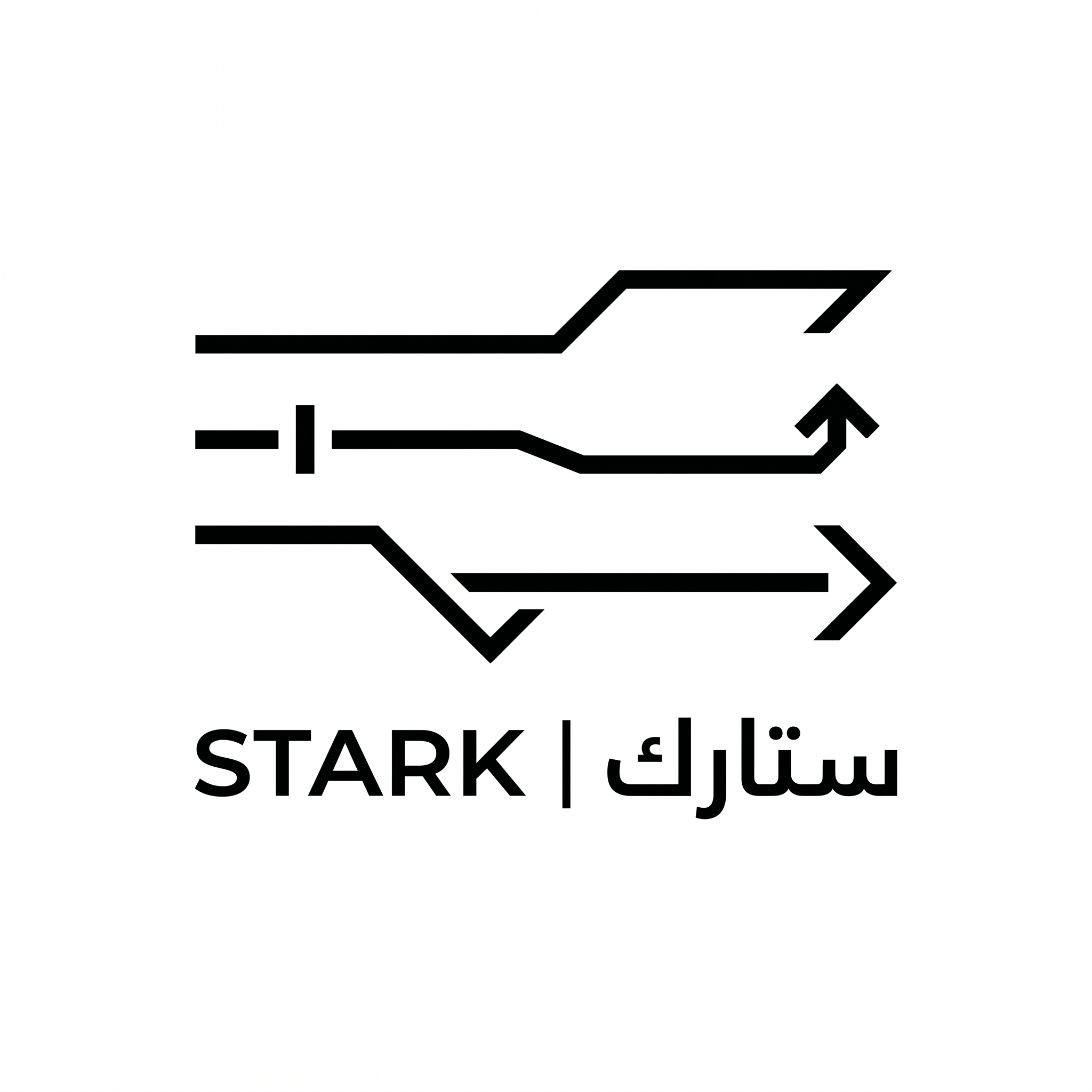 AI Design for Design a futuristic corporate logo for "STARK | ستارك".
Create a unique symbol using three parallel geometric lines with subtle directional deviations.
The design should symbolize:
- Artificial intelligence
- Energy systems
- Engineering precision
- Future technologies
The logo must appear:
- Lightweight
- Intelligent
- Minimal
- Iconic
Style:
Future industrial branding,
clean geometry,
perfect proportions.
Output:
Raw vector logo,
white background,
no effects,
no shadows.