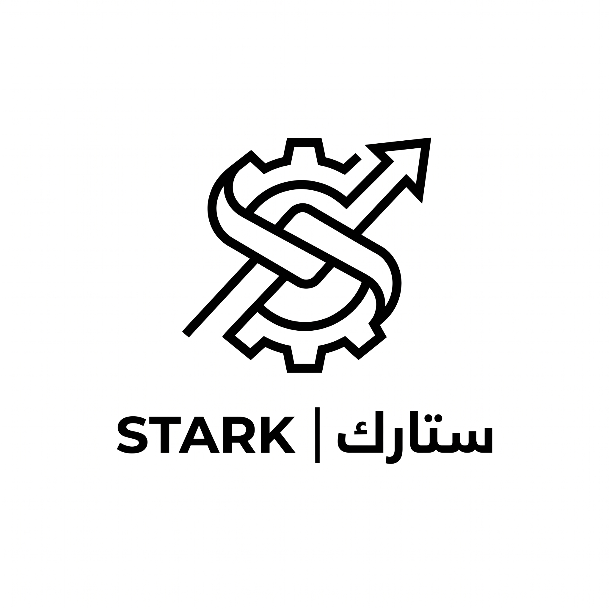 AI Design for Create a futuristic minimalist logo for "STARK | ستارك".
Design a unique symbol made from one continuous geometric line that folds elegantly into an unexpected form.
The symbol should represent:
- Intelligent systems
- Engineering
- Automation
- Future technology
The design should feel:
- Sophisticated
- Innovative
- Timeless
- Corporate
Style:
Minimal geometry,
future industrial aesthetics,
perfect balance.
Output:
Raw vector logo,
white background,
flat design only.