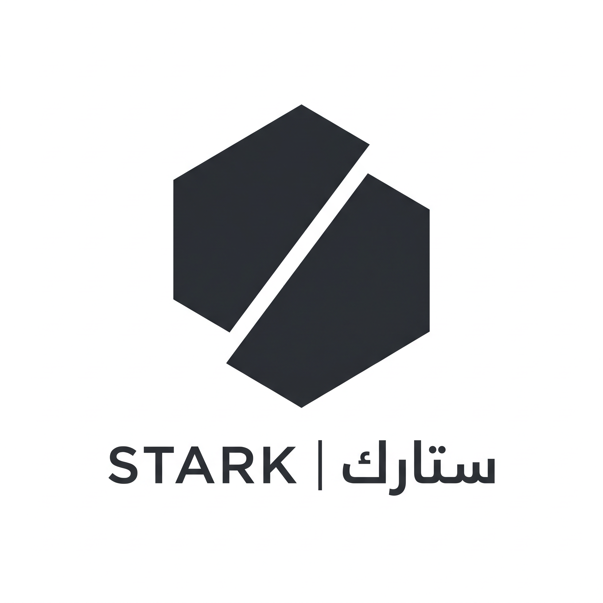 AI Design for Create a world-class futuristic logo for "STARK | ستارك".
Design an ultra-minimal symbol formed from a single geometric shape that has been divided by one precise cut.
The cut should create tension, balance, and the feeling of intelligent energy flow.
The logo should feel:
- Futuristic
- Premium
- Engineering-focused
- Elegant
Style:
Ultra minimal,
Swiss-inspired geometry,
perfect spacing,
negative space design.
Avoid:
lightning bolts,
gears,
buildings,
circuits,
generic tech symbols.
Output:
Raw logo only,
white background,
flat vector style,
no shadows,
no gradients,
no mockups.