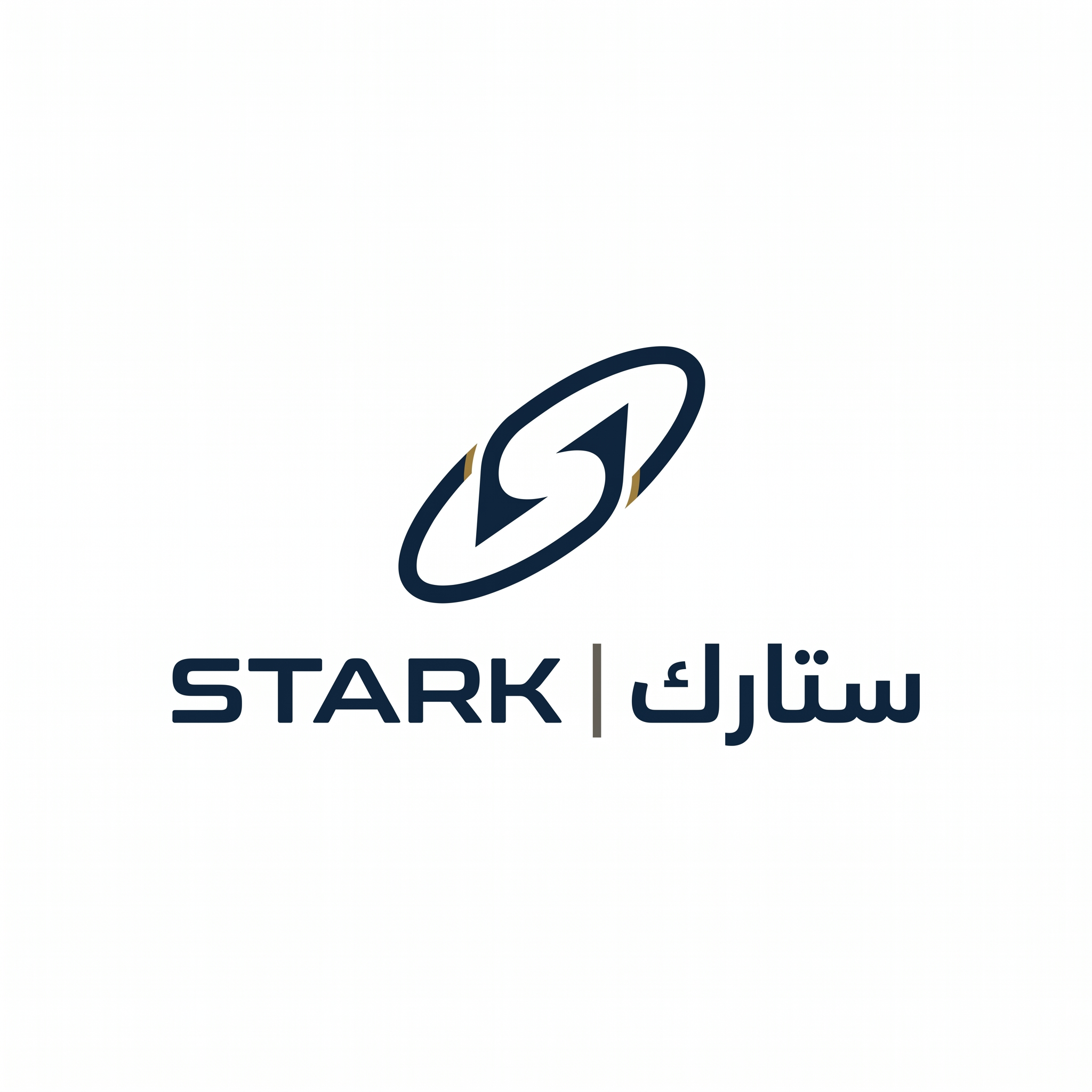 AI Design for Design a world-class futuristic minimalist logo for "STARK | ستارك".
Create a unique abstract symbol inspired by a silent trajectory moving through space — represented by a single elegant geometric path or a subtle directional form.
The symbol should embody:
- Precision
- Innovation
- Intelligence
- Motion
- Quiet confidence
The design must be:
- Extremely simple
- Elegant
- Futuristic
- Memorable
- Timeless
Design language:
Ultra-minimal geometry,
subtle directional movement,
perfect proportions,
refined negative space,
inspired by aerospace identity systems, luxury industrial brands, and next-generation technology companies.
The symbol should feel like a premium global engineering and technology corporation from the future.
Avoid:
- Lightning bolts
- Gears
- Buildings
- Circuit patterns
- Electronic icons
- Traditional engineering symbolism
- Complex or decorative shapes
Color palette:
- Deep Midnight Blue (#0B1623)
- Gunmetal Gray (#39424E)
- Dark Antique Gold (#8A6A3D)
Use Deep Midnight Blue as the primary color, Gunmetal Gray for supporting elements, and Dark Antique Gold as a subtle premium accent.
Typography:
Create a custom futuristic sans-serif wordmark for "STARK" with elegant spacing and engineered proportions.
Include the Arabic name "ستارك" in a matching contemporary style.
Presentation:
Raw logo concept only,
pure white background,
flat vector artwork,
no shadows,
no mockups,
no gradients,
no textures,
no 3D effects.