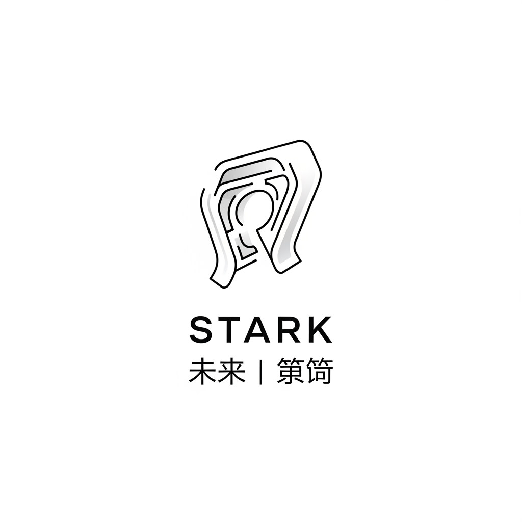 AI Design for Create a world-class futuristic logo for "STARK | ستارك".
Design an ultra-minimal abstract portal symbol using only a few geometric elements.
The symbol should represent:
- Innovation
- Future infrastructure
- Smart engineering
- Advanced automation
The design must appear:
- Elegant
- Intelligent
- Mysterious
- Corporate
Use clean geometry and subtle negative space.
Include the typography:
STARK
ستارك
Create only a raw vector-style logo on a white background.
No effects.
No shadows.
No mockups.