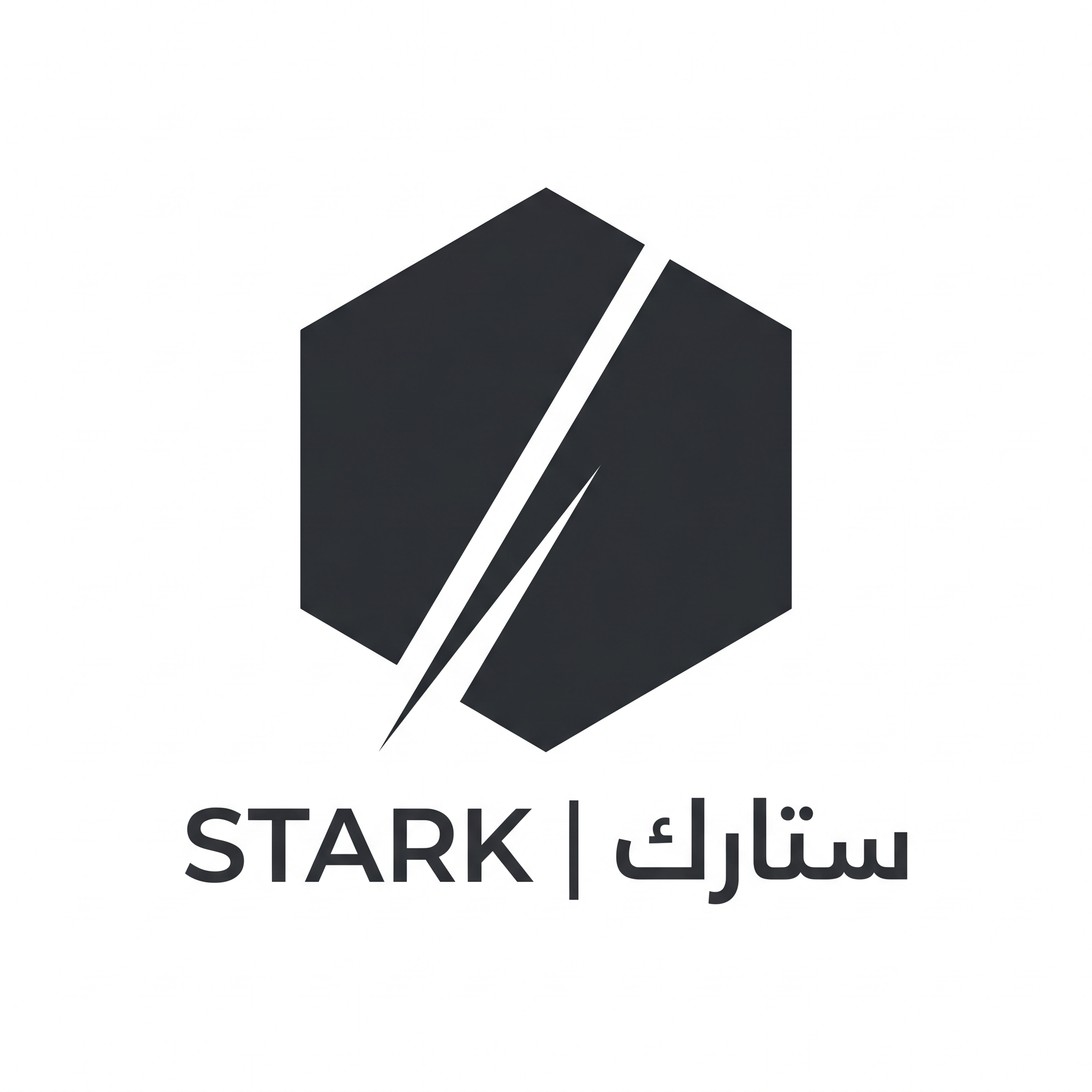 AI Design for Create a world-class futuristic logo for "STARK | ستارك".
Design an ultra-minimal symbol formed from a single geometric shape that has been divided by one precise cut.
The cut should create tension, balance, and the feeling of intelligent energy flow.
The logo should feel:
- Futuristic
- Premium
- Engineering-focused
- Elegant
Style:
Ultra minimal,
Swiss-inspired geometry,
perfect spacing,
negative space design.
Avoid:
lightning bolts,
gears,
buildings,
circuits,
generic tech symbols.
Output:
Raw logo only,
white background,
flat vector style,
no shadows,
no gradients,
no mockups.