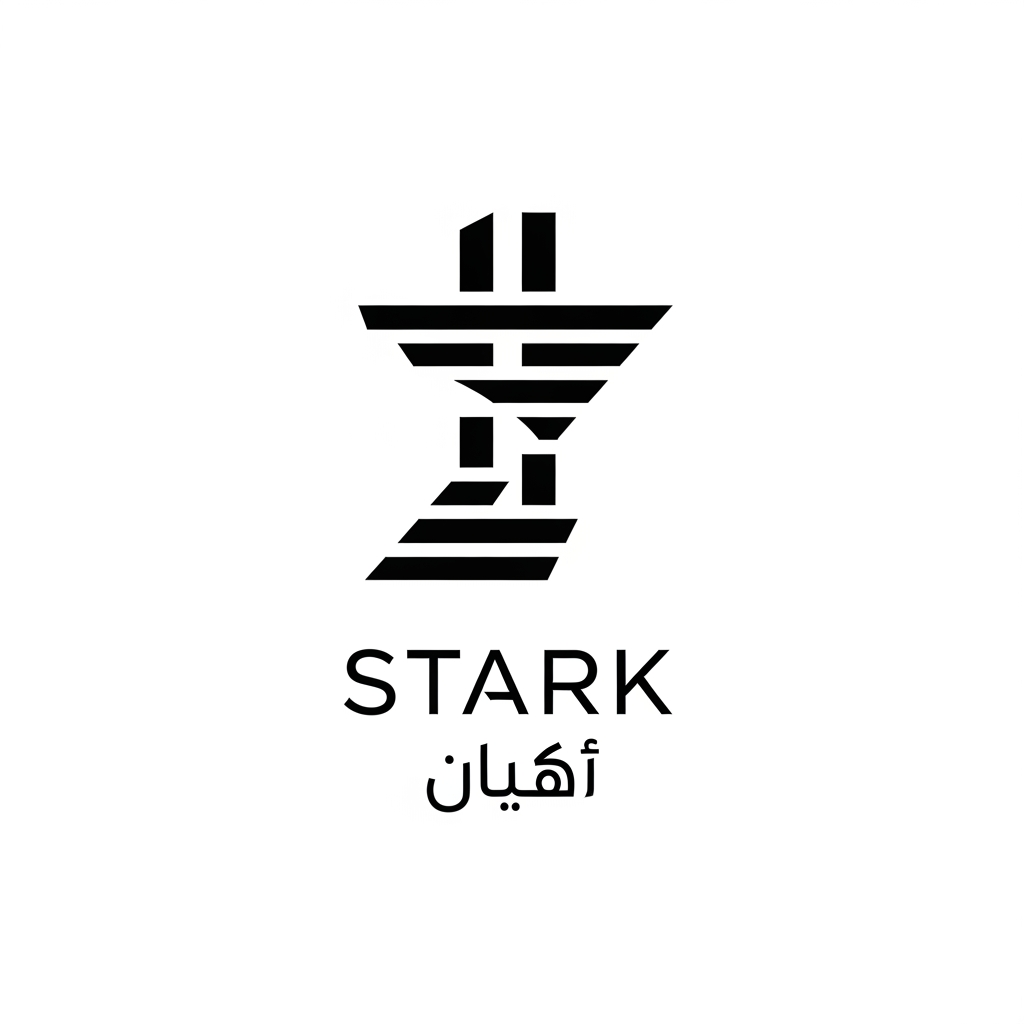 AI Design for Create a futuristic corporate logo for "STARK | ستارك".
Design an abstract symbol that creates a subtle time-shift illusion using only simple geometric forms.
The logo should communicate:
- Future engineering
- Intelligent energy
- Innovation
- Precision
Design style:
Ultra minimal,
optical illusion,
clean geometry,
luxury industrial branding.
Output:
Flat vector logo,
pure white background,
no gradients,
no shadows,
no textures.
