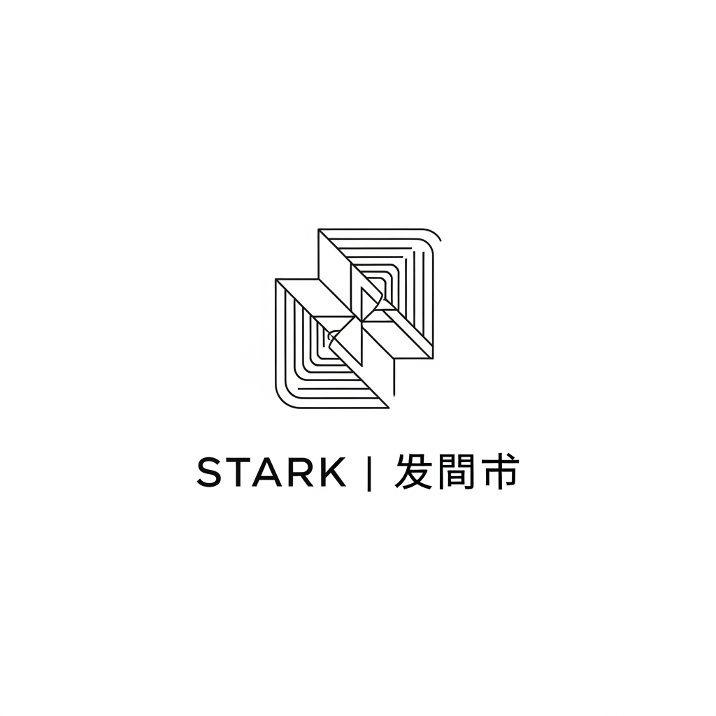 AI Design for Create a futuristic corporate logo for "STARK | ستارك".
Design an abstract symbol that creates a subtle time-shift illusion using only simple geometric forms.
The logo should communicate:
- Future engineering
- Intelligent energy
- Innovation
- Precision
Design style:
Ultra minimal,
optical illusion,
clean geometry,
luxury industrial branding.
Output:
Flat vector logo,
pure white background,
no gradients,
no shadows,
no textures.
