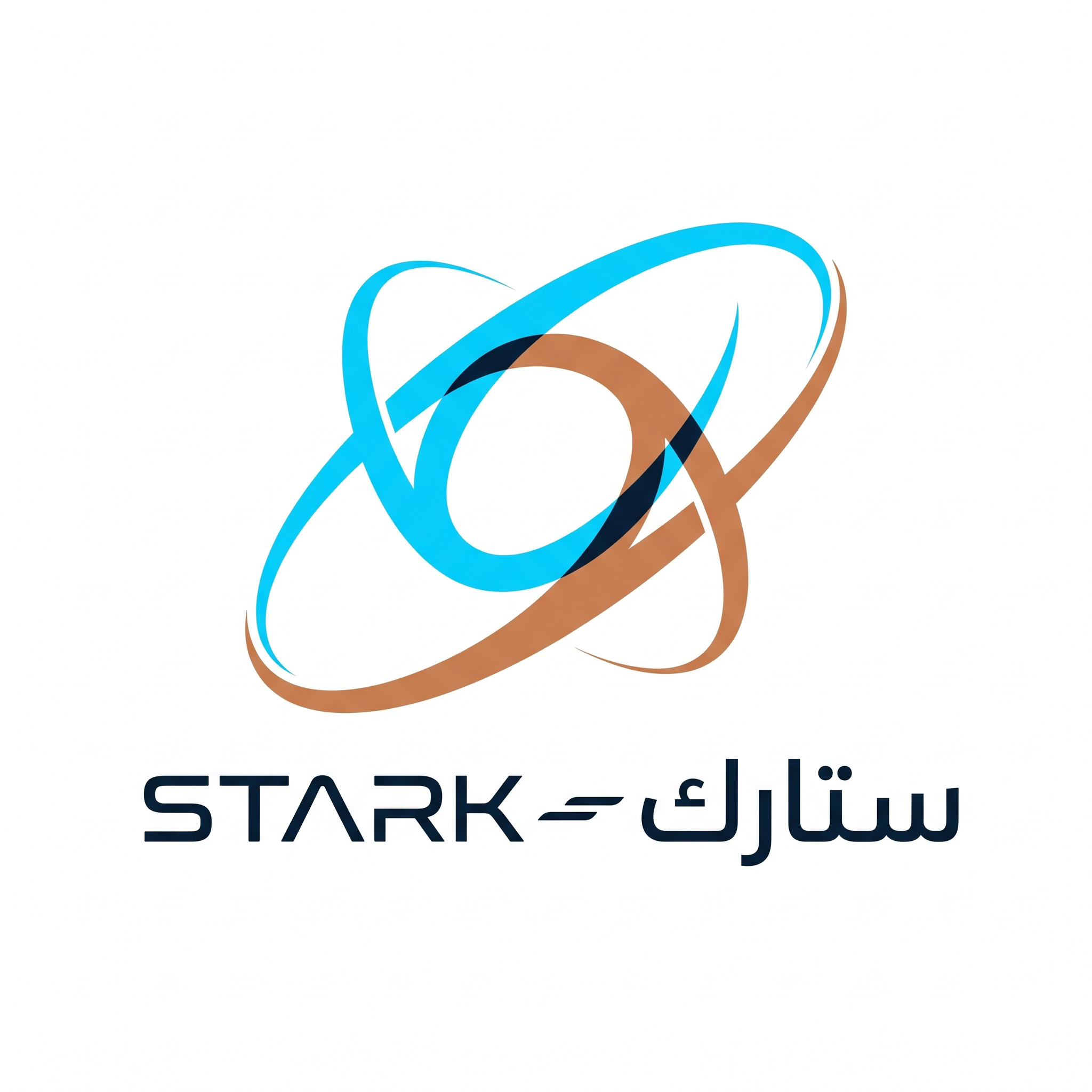 AI Design for Create a world-class futuristic logo for "STARK | ستارك".
Design an abstract symbol inspired by a futuristic energy core, formed by two elegant curved elements orbiting around an invisible center.
The symbol should feel:
- Premium
- Intelligent
- Futuristic
- Minimal
Design language:
Ultra-minimal,
space-age corporate branding,
perfect geometry,
subtle negative space.
Color palette:
- Deep Space Navy (#091A2F)
- Electric Cyan (#00D4FF)
- Soft Metallic Copper (#C97A4C)
Typography:
Create a custom futuristic wordmark for "STARK" with matching Arabic "ستارك".
Output:
Raw logo only,
white background,
flat vector style,
no shadows,
no mockups,
no textures.